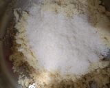 A picture of step 2 of Basbousa/ Harissa.