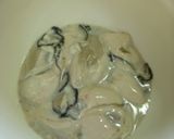 A picture of step 1 of Pan fried Oyster with Green Onion Sauce .