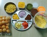 A picture of step 1 of Bhel puri.