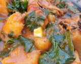 A picture of step 2 of Yam porridge.