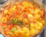 A picture of step 6 of Basque style chicken (Poulet Basquaise).
