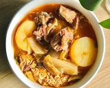 A picture of step 4 of Beef Ribs Stew with Kimchi & Potatoes.