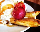 A picture of step 6 of Bananas foster.
