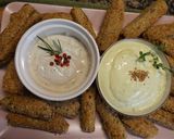 Foto del paso 4 de la receta: Palitos de seitán rebozados con salsas