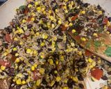 A picture of step 4 of Mushroom, sweetcorn and blackbean salad.