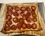 A picture of step 3 of Roasted Tomato Tart with Ricotta and Pesto.