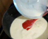 A picture of step 1 of Kesariya Rabdi.