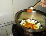 A picture of step 4 of Morcurry kerala style/morkuzhambu.