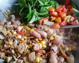 Foto langkah ke 5 dari resep Onseng Cumi Asin Tempe Jagung Tauco.