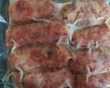 Hình bước làm 2 của món Đậu đũa sốt bí ngô lạp xưởng