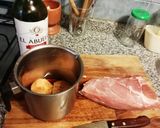 Foto del paso 1 de la receta: Cerdo relleno con orejones al oporto con batatas y calabaza saborizada