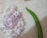 A picture of step 4 of Chanadaal and rice.