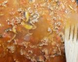 A picture of step 3 of My Crisp Lasagne with soft Mozzarella Cheese on top. 😀.