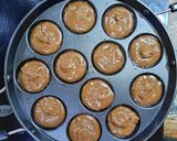 A picture of step 6 of Eggless Chocolate Atta Muffins in Appe Pan.