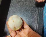 A picture of step 6 of Chatpata rava balls.