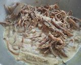 A picture of step 6 of Banana flowers dip in mustard seeds.