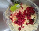 Une image de l'étape 2 de Cake flocon d'avoine skyr, framboise et pomme.