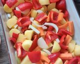 Ofenhähnchen auf Gemüse in Tomatensauce Rezeptschritt 3 Foto
