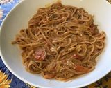 Une image de l'étape 14 de Linguines rouges au bouillon de moules, tomates, mascarpone et Gorgonzola.