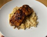 Foto del paso 3 de la receta Salmón con reducción de balsámico y falso cous cous de coliflor
