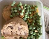 A picture of step 1 of Salmon, Peas and Sweetcorn Crush.