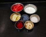 A picture of step 1 of Watermelon Rose Milkshake.