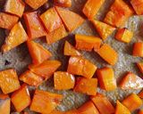 A picture of step 2 of Butternut squash halloumi salad.