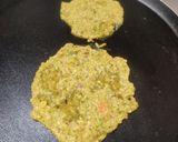 A picture of step 3 of Moong veggie chilla.