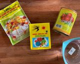 Foto langkah ke 1 dari resep Pudding almond leci.