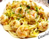 Pas rețetă Spaghetti cu creveți, în sos de lămâie 4 fotografie