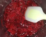 A picture of step 2 of Homemade red gel colour with beetroot.