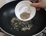 A picture of step 1 of Baingan(Brinjal) Aloo(potato) ki Bujhya.