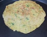 A picture of step 3 of Besan Onion Cheela.