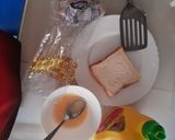 A picture of step 1 of Pan toasted Bread.
