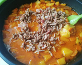 Foto del paso 3 de la receta: Papas con chorizo picante y carne picada