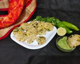 A picture of step 4 of Sabudana vada.