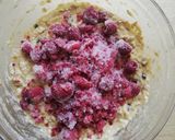 Une image de l'étape 5 de Banana bread healthy sans sucre ajouté aux framboises.