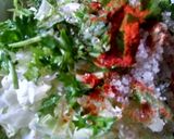 A picture of step 1 of Bandhakopir bora/ cabbage fritters.