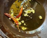 A picture of step 3 of Note Shaak Bhaaja (Green Amaranth).