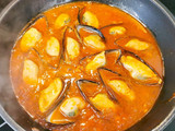Tapa de Mejillones en Salsa de Vieiras casera