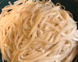 A picture of step 3 of Dan Dan noodles.