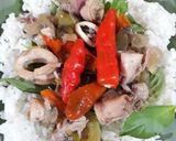 Foto langkah ke 2 dari resep Nasi bakar cumi pedass.