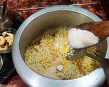 A picture of step 3 of Khara Pongal (Ven Pongal).