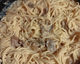 Foto del paso 5 de la receta: Pasta con hongos porcini cremosa (sin crema)