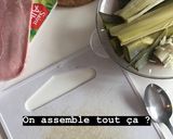 Une image de l'étape 6 de Poireaux béchamel entourés de jambon.