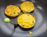 A picture of step 5 of Pumpkin, Potato, and Spinach Pancakes.