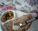 A picture of step 3 of Garlic and herbs mixed butter spread Parantha.