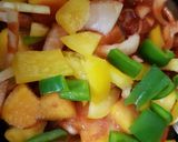 A picture of step 9 of Pork Medallions in a sweet n sour Mango & Chilli Sauce 😀.
