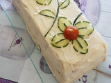 Pastel frío atún y pan de molde
