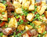 A picture of step 3 of Beef stew with peas.